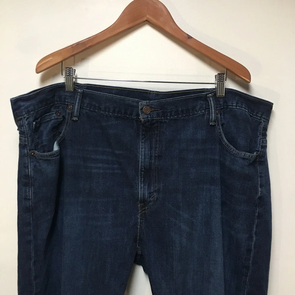Levi's 569 Loose Straight Jeans Mens W44 L28 Dark Wash Blue Denim